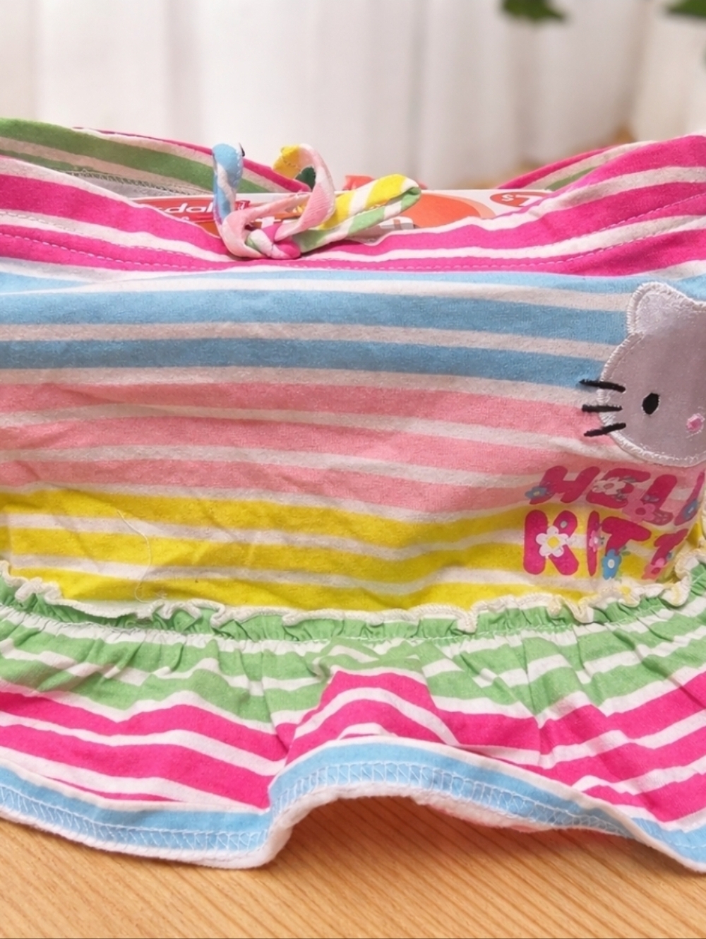 Hello Kitty Multicolor Striped Baby Dress